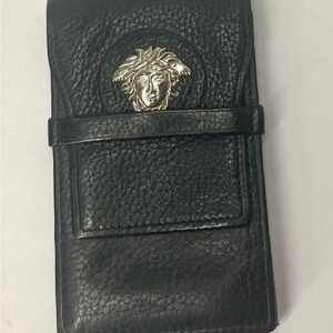 Versace Medusa Cigarette/Phone Black Leather Case